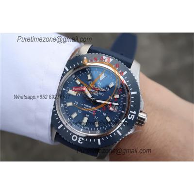 Superocean II 44 A17392D8 A2824 Automatic Mens Watch Best Edition GF Blue Dial Rubber Strap CHS