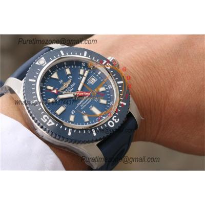 Superocean II 44 A17392D8 A2824 Automatic Mens Watch Best Edition GF Blue Dial Rubber Strap CHS