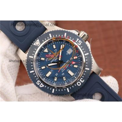 Superocean II 44 A17392D8 A2824 Automatic Mens Watch Best Edition GF Blue Dial Rubber Strap CHS