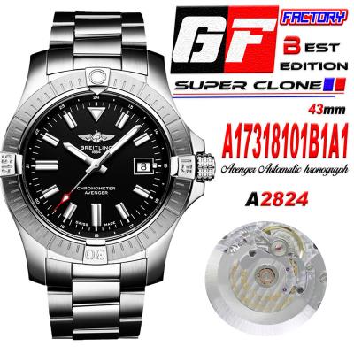 Avenger  43mm A17318101B1A1 A2824 Automatic Mens W...