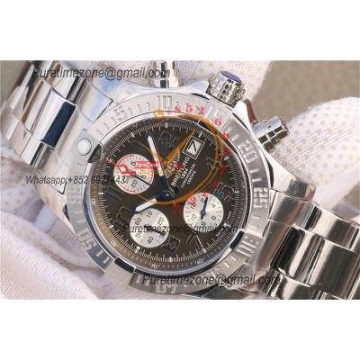 Avenger II 43 A1338111-F564-170A A7750 Automatic Chronograph Mens Watch Best Edition GF Gray Dial SS Bracelet CHS