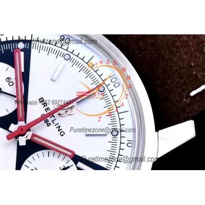 Premier Top Time A23310121G1X1 Spiderman A7750 Automatic Chronograph Mens Watch Best Edition GF White Dial Leather CHS