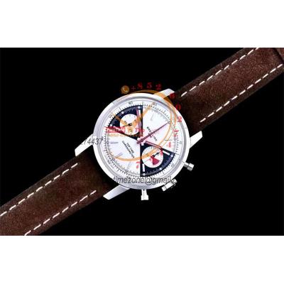 Premier Top Time A23310121G1X1 Spiderman A7750 Automatic Chronograph Mens Watch Best Edition GF White Dial Leather CHS