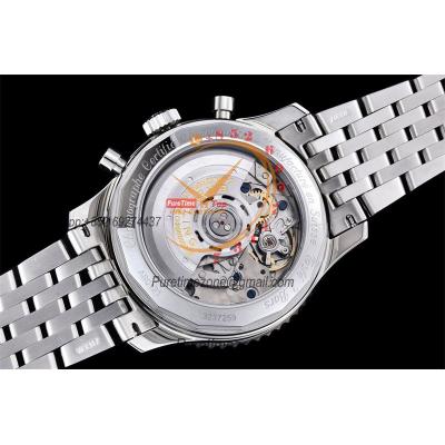 Navitimer B01 43 AB0121211G1A1 A7750 Automatic Chronograph Mens Watch Best Edition GF White Dial SS Bracelet CHS