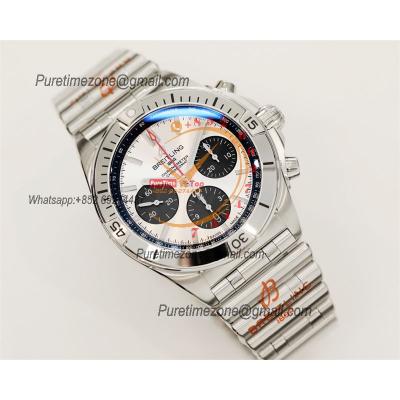 Chronomat B01 42 AB0134101G1A1 A7750 Automatic Chronograph Mens Watch Best Edition GF White Dial SS Bracelet CHS