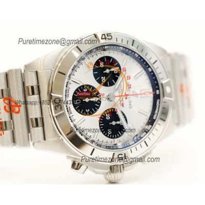 Chronomat B01 42 AB0134101G1A1 A7750 Automatic Chronograph Mens Watch Best Edition GF White Dial SS Bracelet CHS