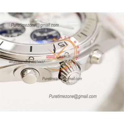 Chronomat B01 42 AB0134101G1A1 A7750 Automatic Chronograph Mens Watch Best Edition GF White Dial SS Bracelet CHS