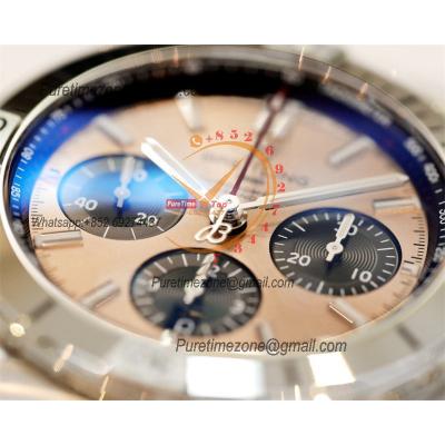 Chronomat B01 42 AB0134101K1A1 A7750 Automatic Chronograph Mens Watch Best Edition GF Beige Copper Dial SS Bracelet CHS