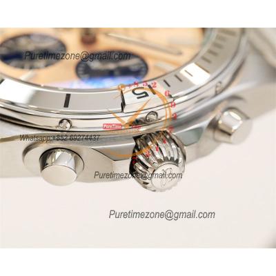 Chronomat B01 42 AB0134101K1A1 A7750 Automatic Chronograph Mens Watch Best Edition GF Beige Copper Dial SS Bracelet CHS