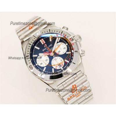 Chronomat B01 42 AB0134101B1A1 A7750 Automatic Chronograph Mens Watch Best Edition GF Black Dial SS Bracelet CHS