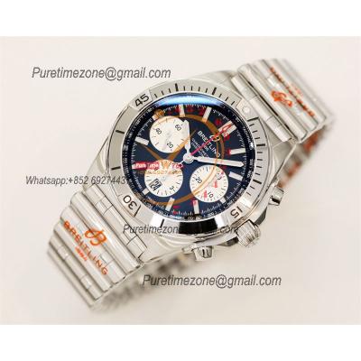 Chronomat B01 42 AB0134101B1A1 A7750 Automatic Chronograph Mens Watch Best Edition GF Black Dial SS Bracelet CHS