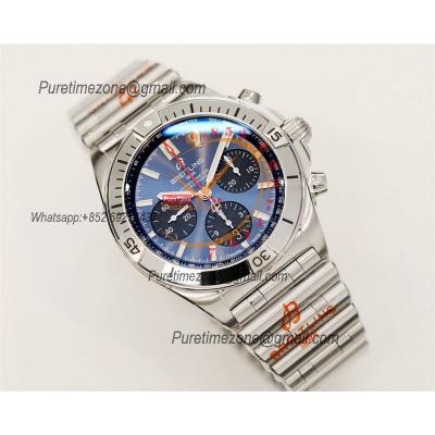 Chronomat B01 42 AB0134101C1A1 A7750 Automatic Chronograph Mens Watch Best Edition GF Blue Dial SS Bracelet CHS