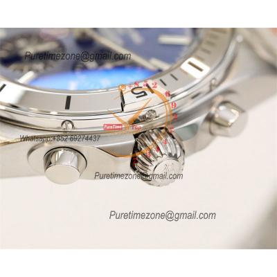 Chronomat B01 42 AB0134101C1A1 A7750 Automatic Chronograph Mens Watch Best Edition GF Blue Dial SS Bracelet CHS