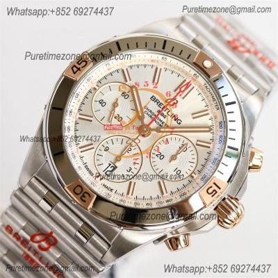 Chronomat B01 42 IB0134101G1A1 A7750 Automatic Chronograph Mens Watch Best Edition GF RG Whtie Dial SS Bracelet CHS