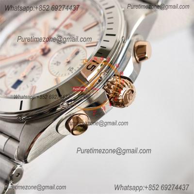 Chronomat B01 42 IB0134101G1A1 A7750 Automatic Chronograph Mens Watch Best Edition GF RG Whtie Dial SS Bracelet CHS