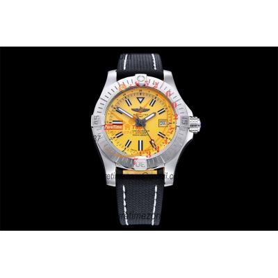 Avenger Automatic 45 Seawolf A17319101I1X1 A2824 Automatic Mens Watch Best Edition GF Yellow Dial Black Leasther CHS