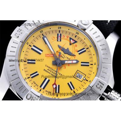 Avenger Automatic 45 Seawolf A17319101I1X1 A2824 Automatic Mens Watch Best Edition GF Yellow Dial Black Leasther CHS