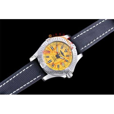 Avenger Automatic 45 Seawolf A17319101I1X1 A2824 Automatic Mens Watch Best Edition GF Yellow Dial Black Leasther CHS