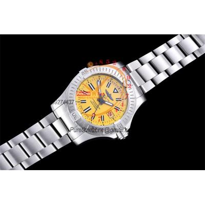 Avenger Automatic 45 Seawolf A17319101I1A1 A2824 Automatic Mens Watch Best Edition GF Yellow Dial SS Bracelet CHS