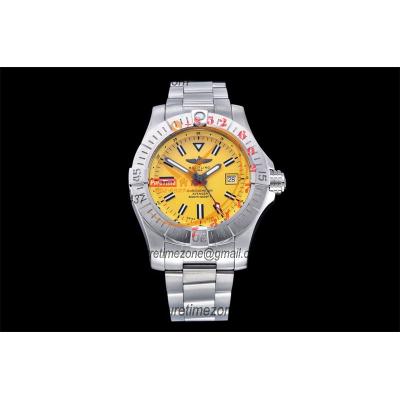 Avenger Automatic 45 Seawolf A17319101I1A1 A2824 Automatic Mens Watch Best Edition GF Yellow Dial SS Bracelet CHS