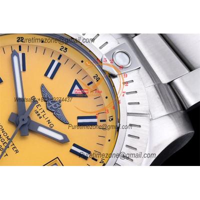 Avenger Automatic 45 Seawolf A17319101I1A1 A2824 Automatic Mens Watch Best Edition GF Yellow Dial SS Bracelet CHS