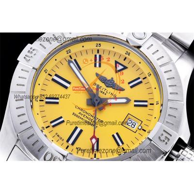 Avenger Automatic 45 Seawolf A17319101I1A1 A2824 Automatic Mens Watch Best Edition GF Yellow Dial SS Bracelet CHS