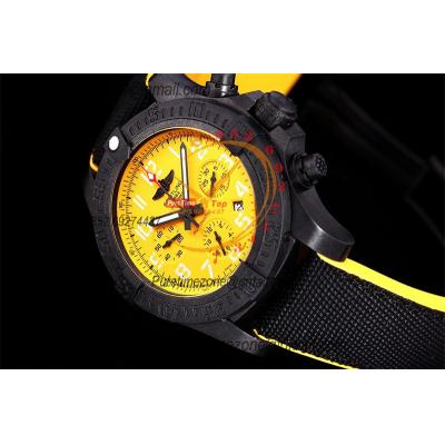 Avenger Hurricane-12H XB0170E41I1W1 A7750 Automatic Chronograph Mens Watch Best Edition GF Yellow Dial Leather Strap CHS