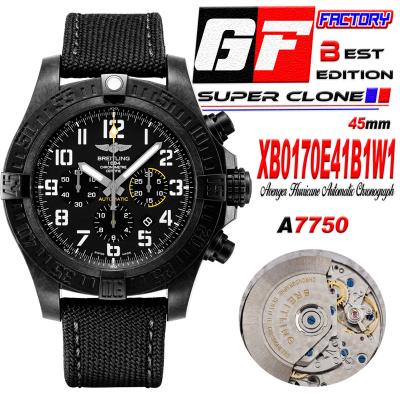 Avenger Hurricane-12H XB0170E41B1W1 A7750 Automatic Chronograph Mens Watch Best Edition GF Black Dial Nylon Strap CHS