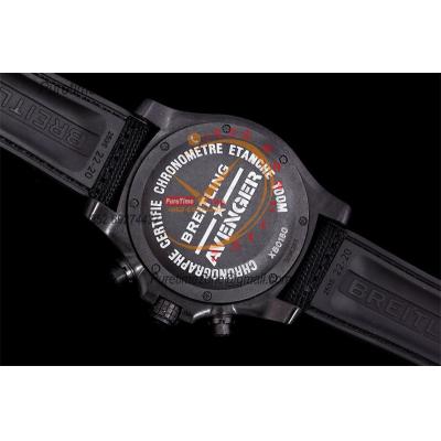 Avenger Hurricane-12H XB0170E41B1W1 A7750 Automatic Chronograph Mens Watch Best Edition GF Black Dial Nylon Strap CHS