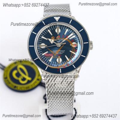 SuperOcean Heritage II 42 A10370161C1A1 A2824 Automatic Mens Watch Best Edition GF Blue Dial SS Mesh Bracelet CHS