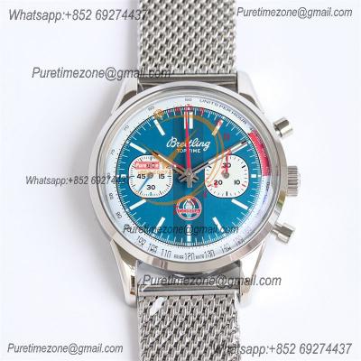 Premier Top Time B01 Shelby Cobra AB01763A1C1A1 A7750 Automatic Chronograph Mens Watch Best Edition GF Blue Dial