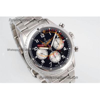 Navitimer 8 AB0117131B1A1 A7750 Automatic Chronograph Mens Watch Best Edition GF 43mm Black Dial SS Bracelet CHS