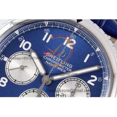 Navitimer 8 AB0117131C1P1 A7750 Automatic Chronograph Mens Watch Best Edition GF 43mm Blue Dial Leather CHS