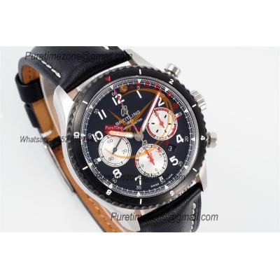 Navitimer 8 AB0117131B1P1  A7750 Automatic Chronograph Mens Watch Best Edition GF 43mm Black Dial Leather CHS