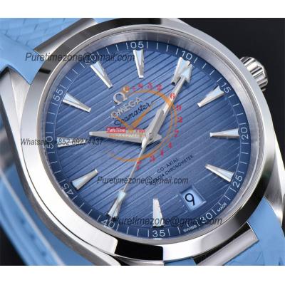 Aqua Terra 150M A8900 Automatic Mens Watch Best Edition VSF Summer Blue Dial Rubber CHS 220.12.41.21.03.008