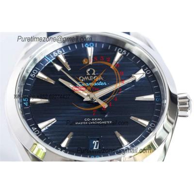 Aqua Terra 150M A8900 Automatic Mens Watch Best Edition VSF Blue Textured Dial Rubber CHS 220.12.41.21.03.001