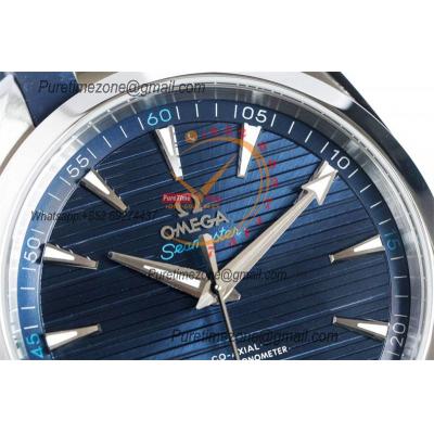 Aqua Terra 150M A8900 Automatic Mens Watch Best Edition VSF Blue Textured Dial Rubber CHS 220.12.41.21.03.001