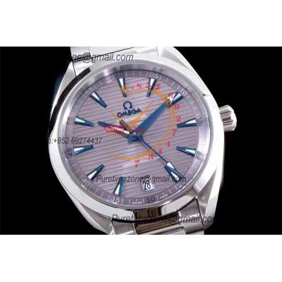 Aqua Terra 150M A8900 Automatic Mens Watch Best Edition VSF Gray Textured Dial SS Bracelet CHS 220.10.41.21.06.001