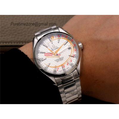 Aqua Terra 150M A8500 Automatic Mens Watch Best Edition VSF White Textured Dial SS Bracelet CHS 231.10.42.21.02.006