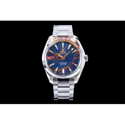 Aqua Terra 150M A8500 Automatic Mens Watch Best Edition VSF Blue Textured Dial SS Bracelet CHS 231.10.42.21.03.006