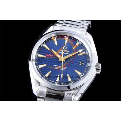 Aqua Terra 150M A8500 Automatic Mens Watch Best Edition VSF Blue Textured Dial SS Bracelet CHS 231.10.42.21.03.006