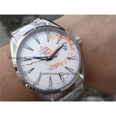 Aqua Terra 150M A8500 Automatic Mens Watch Golf Edition VSF White Textured Dial SS Bracelet CHS 231.10.42.21.02.004