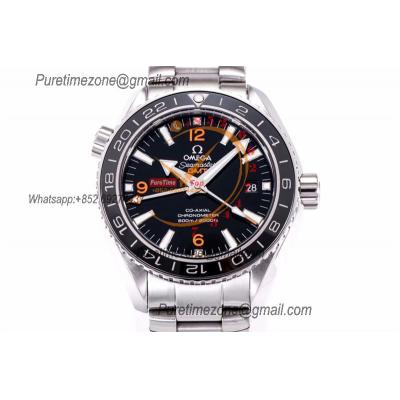 Planet Ocean 600M GMT A8605  Automatic Mens Watch Best Edition VSF Black Dial SS Bracelet CHS 232.30.44.22.01.002