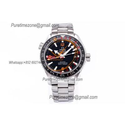 Planet Ocean 600M GMT A8605  Automatic Mens Watch Best Edition VSF Black Dial SS Bracelet CHS 232.30.44.22.01.002