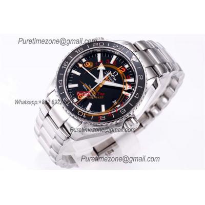 Planet Ocean 600M GMT A8605  Automatic Mens Watch Best Edition VSF Black Dial SS Bracelet CHS 232.30.44.22.01.002