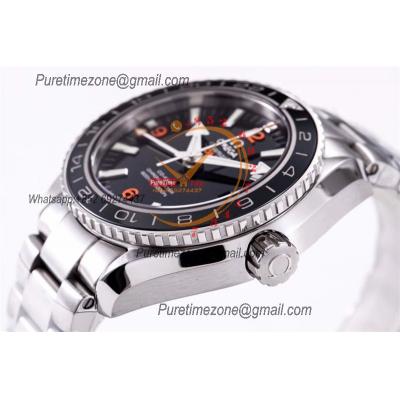 Planet Ocean 600M GMT A8605  Automatic Mens Watch Best Edition VSF Black Dial SS Bracelet CHS 232.30.44.22.01.002