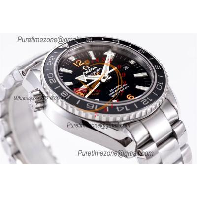 Planet Ocean 600M GMT A8605  Automatic Mens Watch Best Edition VSF Black Dial SS Bracelet CHS 232.30.44.22.01.002