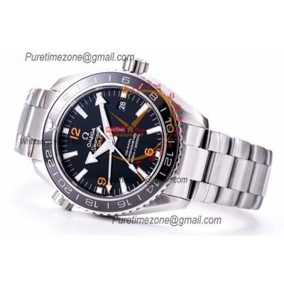 Planet Ocean 600M GMT A8605  Automatic Mens Watch Best Edition VSF Black Dial SS Bracelet CHS 232.30.44.22.01.002