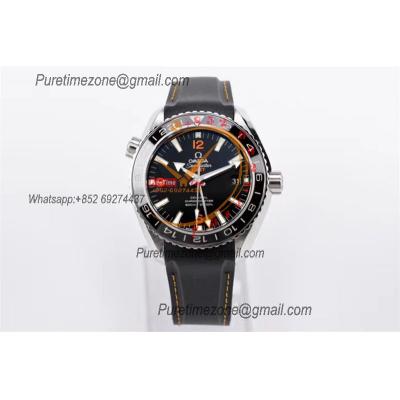 Planet Ocean 600M GMT A8605  Automatic Mens Watch Best Edition VSF Black Dial Rubber CHS 232.32.44.22.01.002