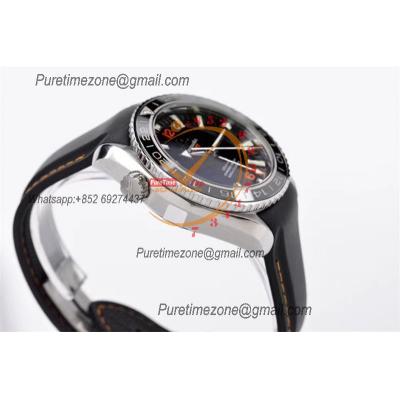 Planet Ocean 600M GMT A8605  Automatic Mens Watch Best Edition VSF Black Dial Rubber CHS 232.32.44.22.01.002